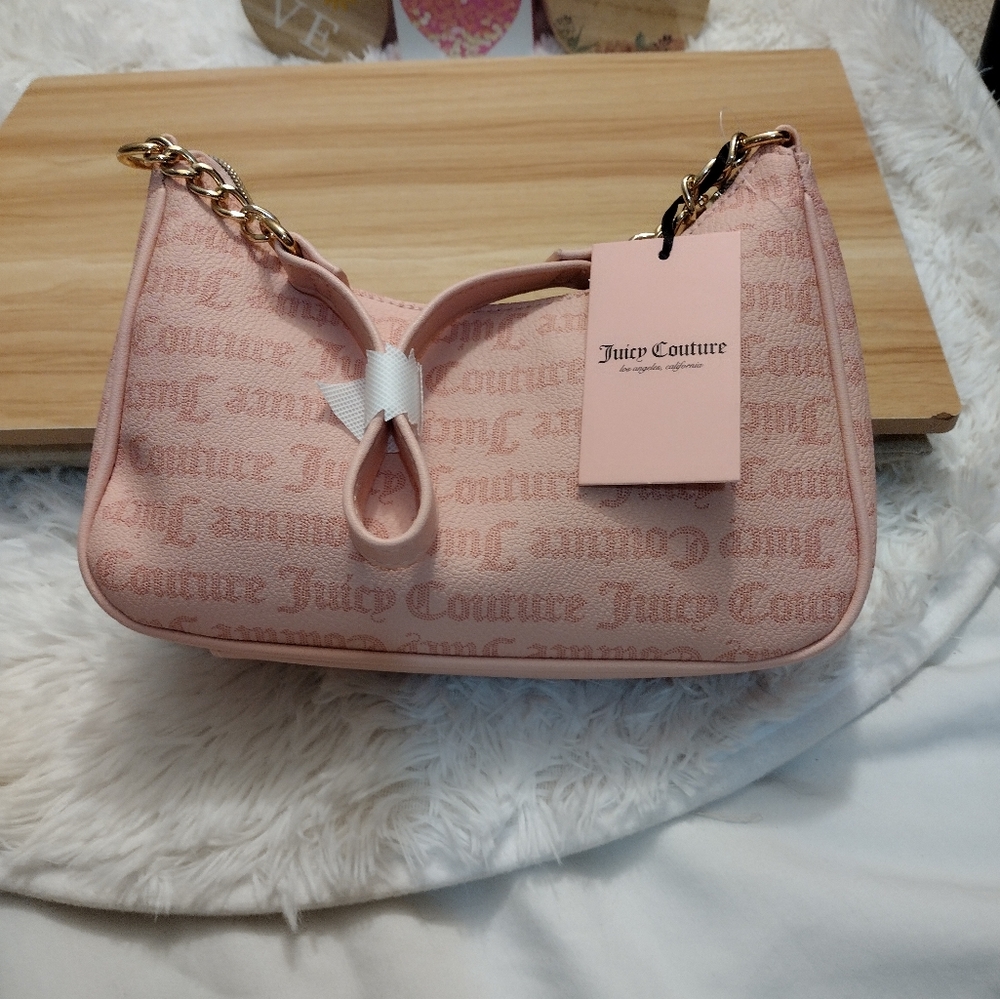 Juicy Couture 🩷✨✨ Macroon Dot Logo Shoulder Bag  Pink 🆕 - Picture 5 of 7
